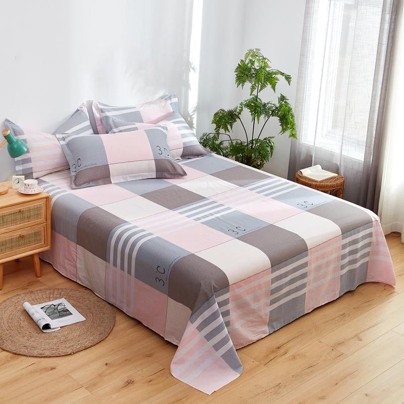 Sheet Sets Cotton Striped Breathable Wrinkle Resistant Ultra Soft Bed Sheet Set