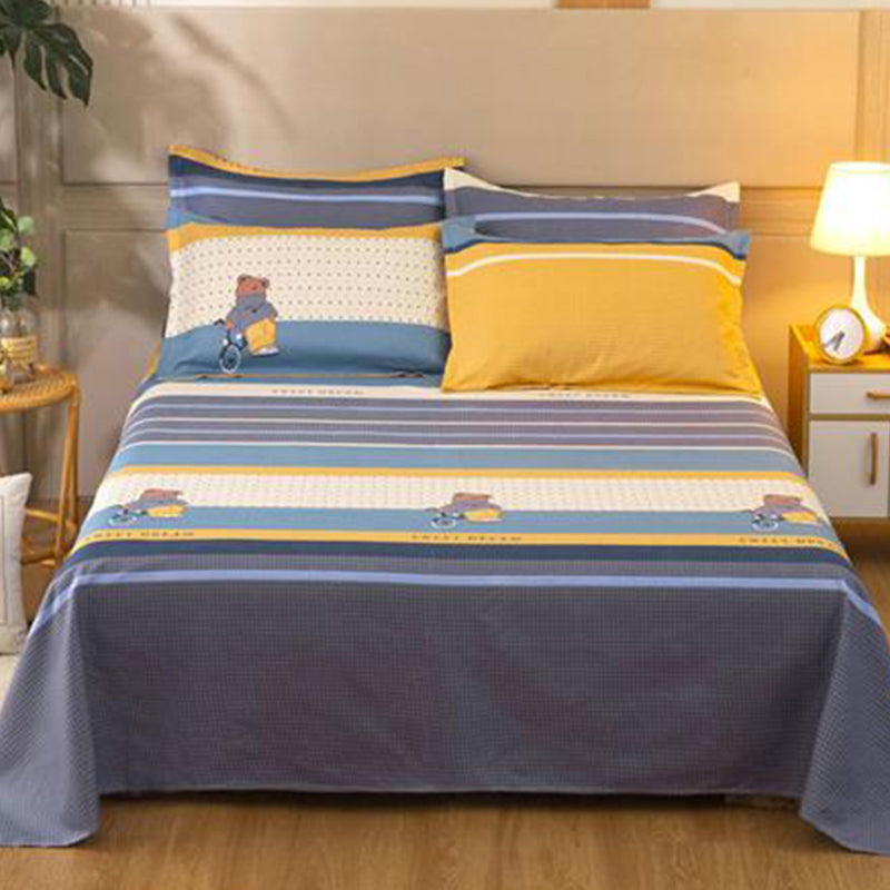 Sheet Set Cotton Floral Printed Ultra Soft Breathable Wrinkle Resistant Bed Sheet Set