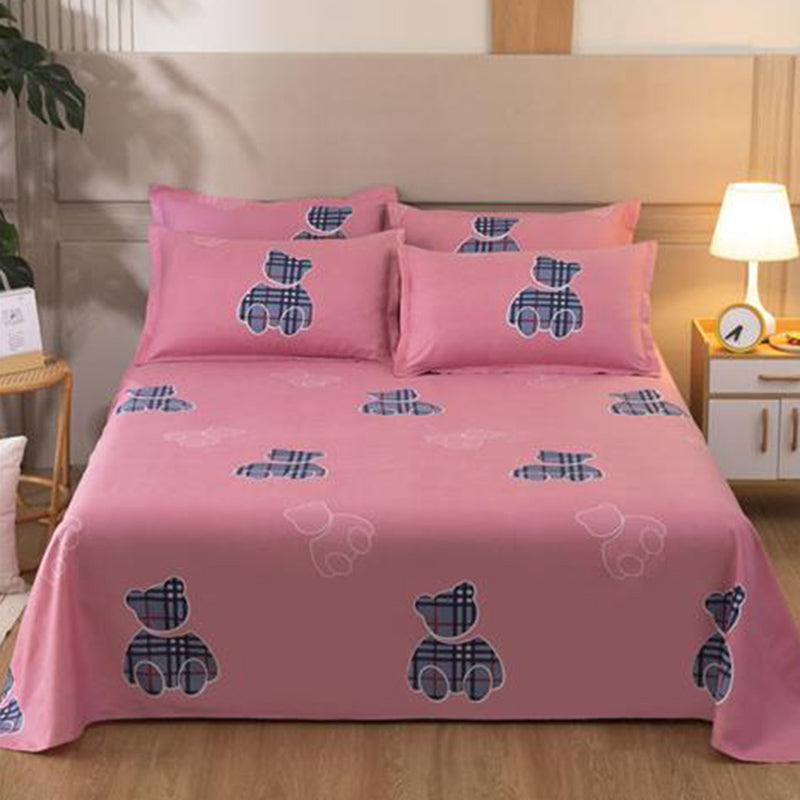 Sheet Set Cotton Floral Printed Ultra Soft Breathable Wrinkle Resistant Bed Sheet Set