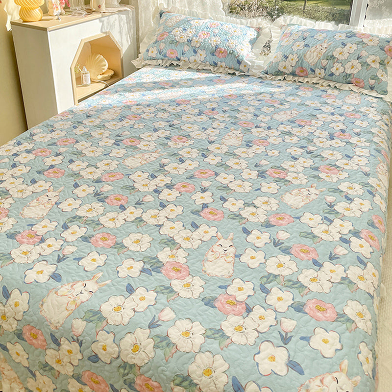 Sheet Set Cotton Floral Printed Wrinkle Resistant Breathable Ultra Soft Bed Sheet Set