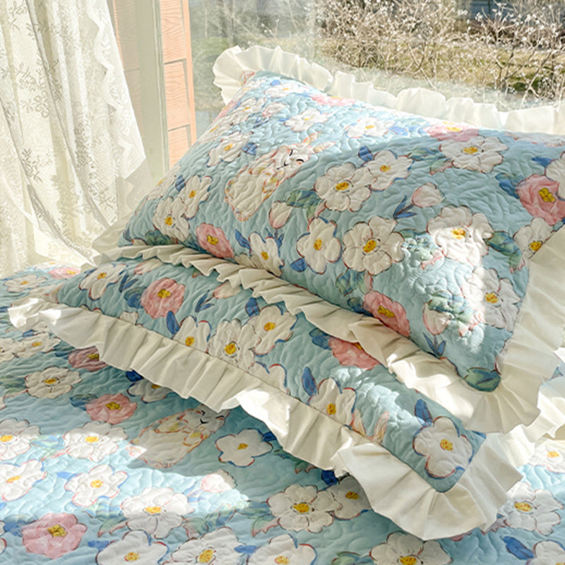 Sheet Set Cotton Floral Printed Wrinkle Resistant Breathable Ultra Soft Bed Sheet Set