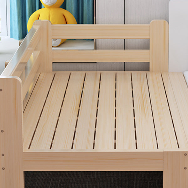 Scandinavian Washed Natural Nursery Bed Solid Wood with Mattress
