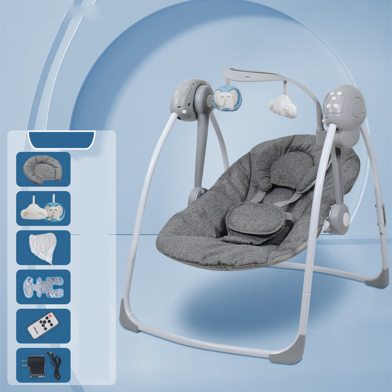 Toddler Antique Finish Crib Cradle Adjustable Heights and Angle with Mattress