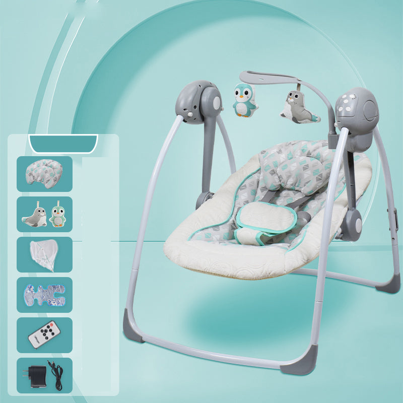 Toddler Antique Finish Crib Cradle Adjustable Heights and Angle with Mattress