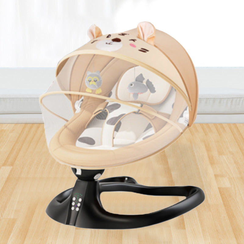 Modern Rocking Electric Crib Cradle Height Adjustable with Canopy