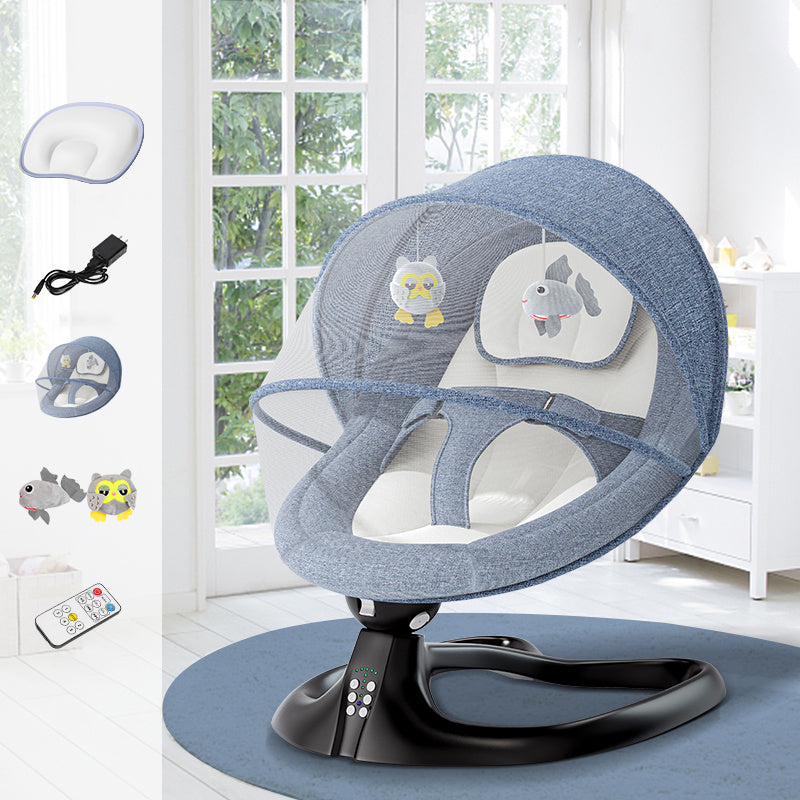 Modern Rocking Electric Crib Cradle Height Adjustable with Canopy