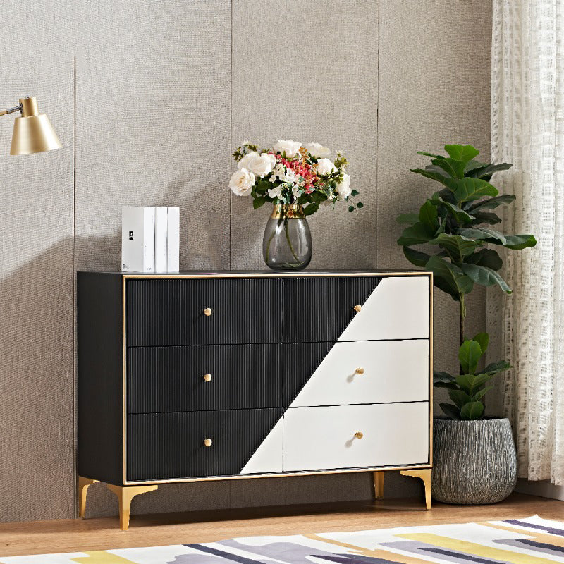 Modernism Horizontal Double Dresser Wood Storage Lingerie Chest for Home