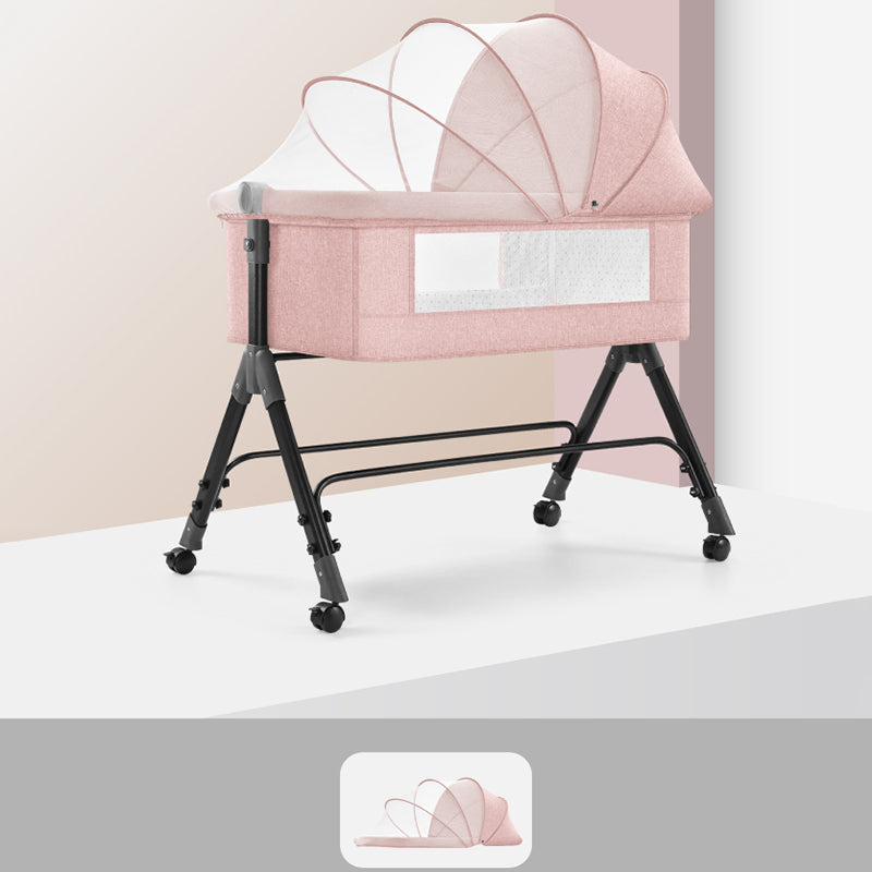 Modern Portable Bedside Bassinets Playpen Side Crib with Canopy