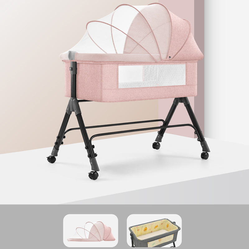 Modern Portable Bedside Bassinets Playpen Side Crib with Canopy