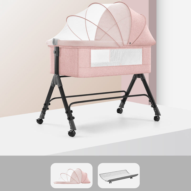Modern Portable Bedside Bassinets Playpen Side Crib with Canopy