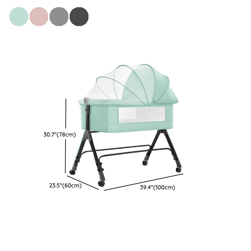 Modern Portable Bedside Bassinets Playpen Side Crib with Canopy