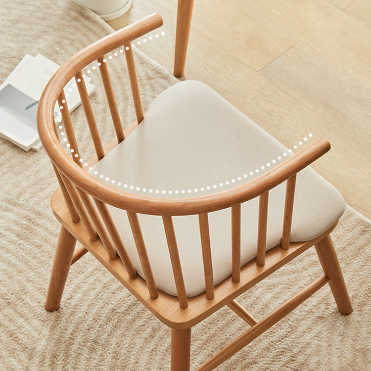 Contemporary Home Dining Chair Solid Wood Slat Back Dining Chair