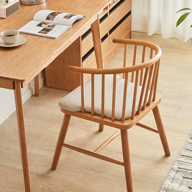 Contemporary Home Dining Chair Solid Wood Slat Back Dining Chair