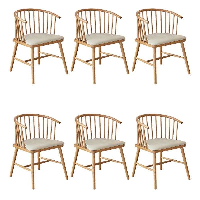 Contemporary Home Dining Chair Solid Wood Slat Back Dining Chair