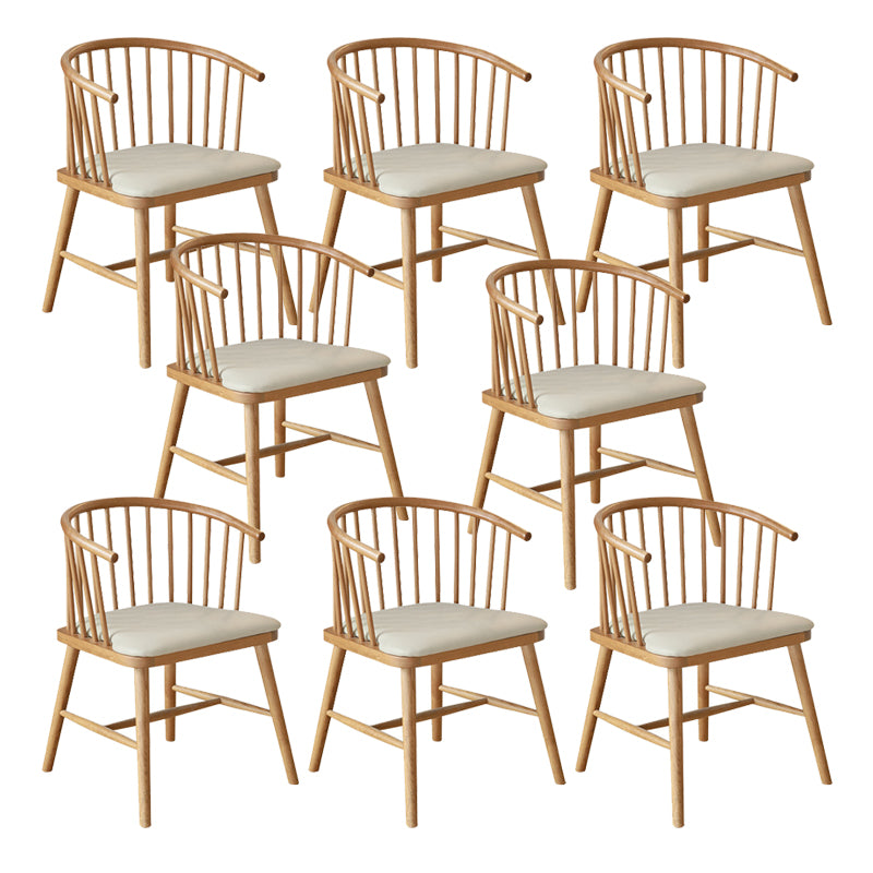 Contemporary Home Dining Chair Solid Wood Slat Back Dining Chair