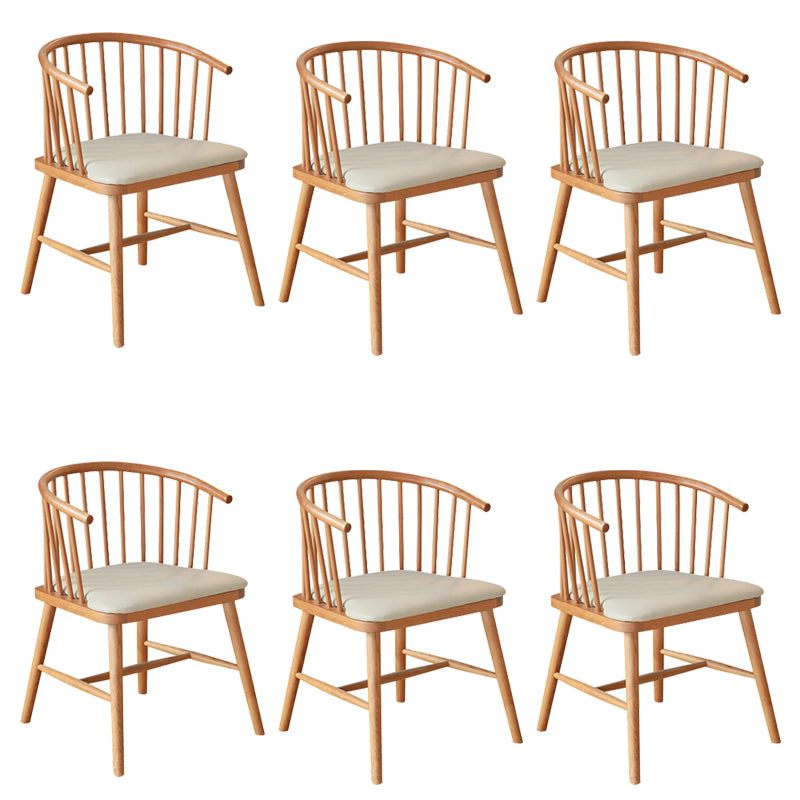Contemporary Home Dining Chair Solid Wood Slat Back Dining Chair