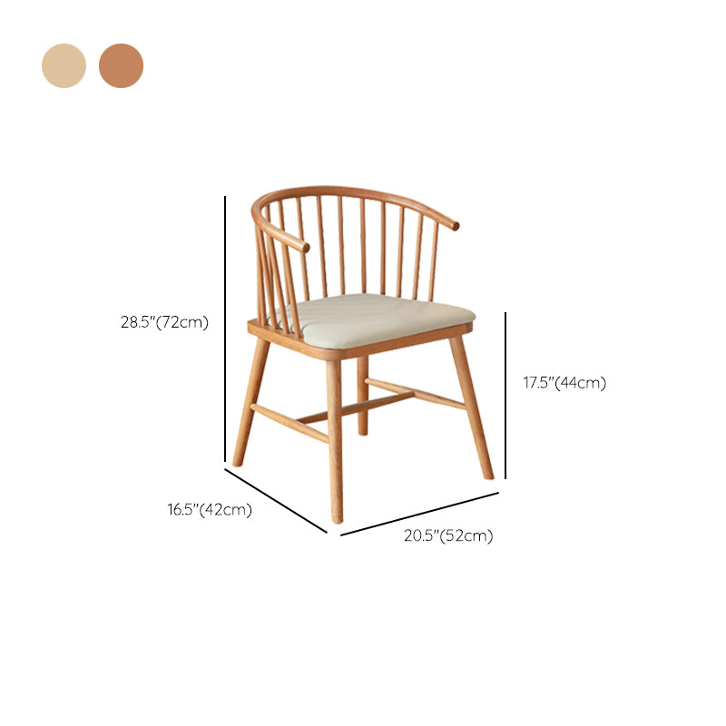 Contemporary Home Dining Chair Solid Wood Slat Back Dining Chair