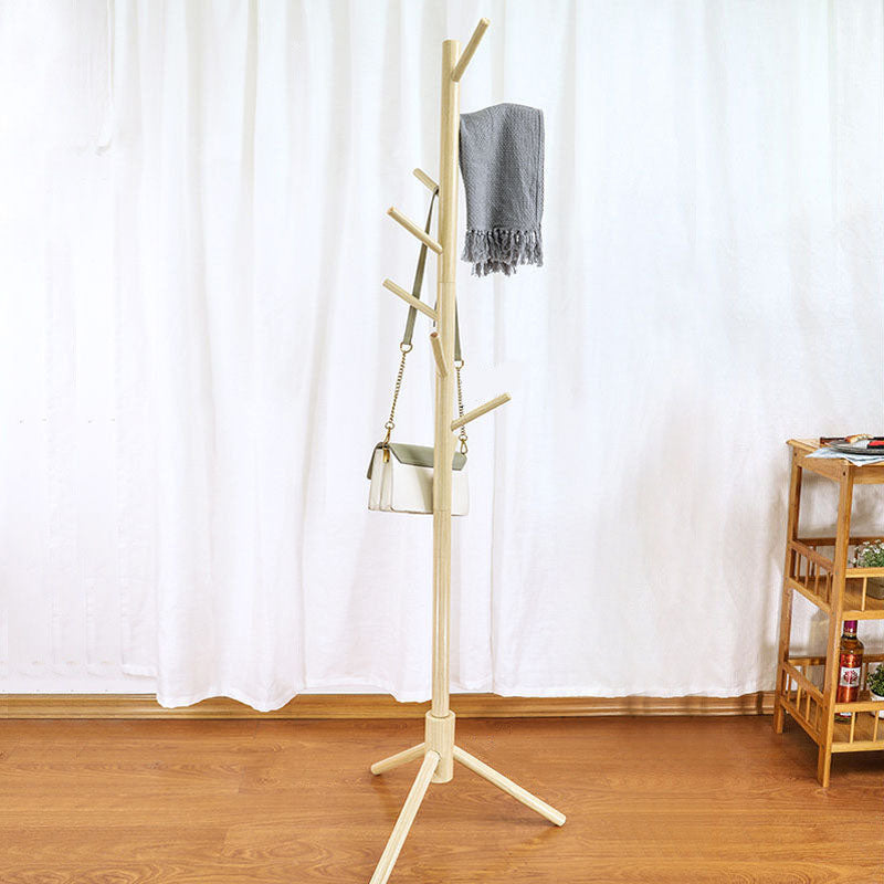 Wooden Free Standing Coat Rack 66.14" H Entry Hall Tree for Hallway