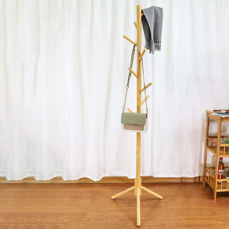 Wooden Free Standing Coat Rack 66.14" H Entry Hall Tree for Hallway