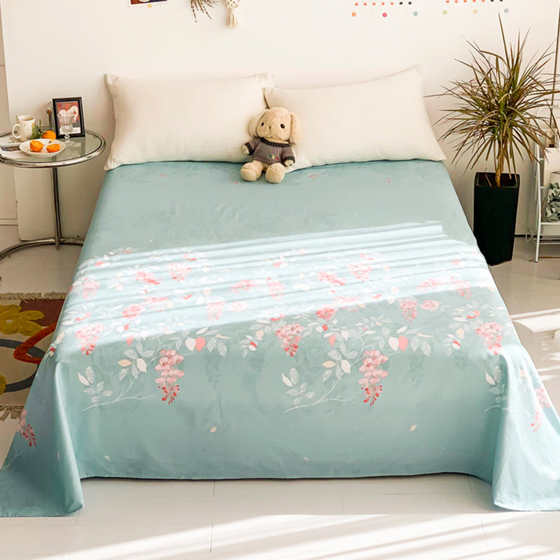 Sheet Set Cotton Floral Printed Wrinkle Resistant Ultra Soft Breathable Bed Sheet Set