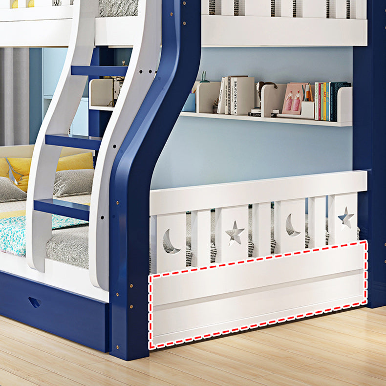 Solid Wood Standard Bunk Bed with Drawers Mattress Included Full and Twin Bed