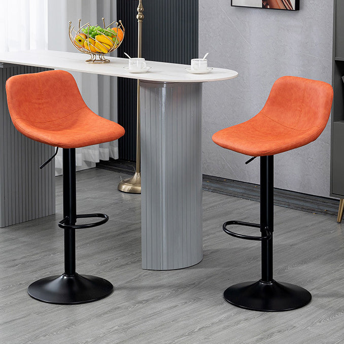 Modern Home Leather Stool Swivel Adjustable Footrest Barstool