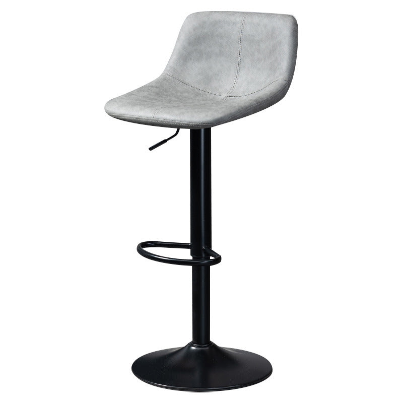 Modern Home Leather Stool Swivel Adjustable Footrest Barstool