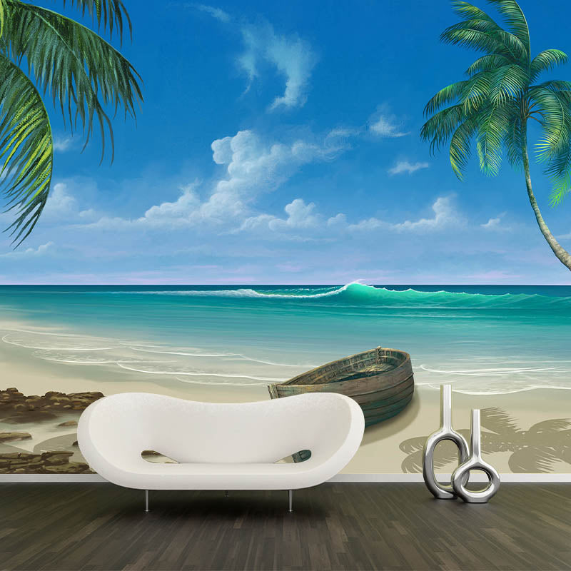 Modern Wall Mural Tropical Photography Sea Pattern Peel and Stick