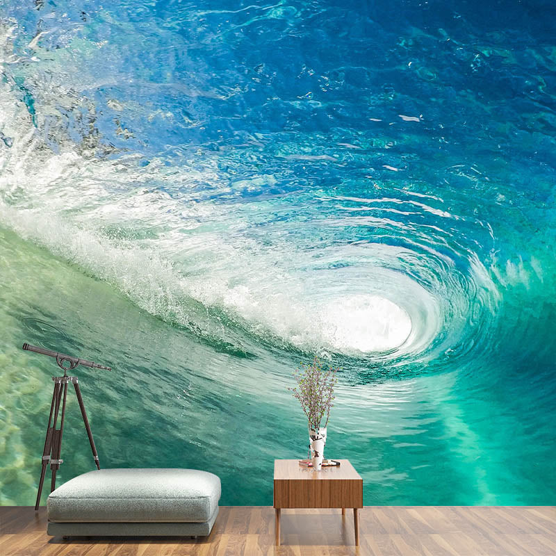 Photography Wallpaper Sea Bench Tropical Sea Print Mildew Resistant Decorative