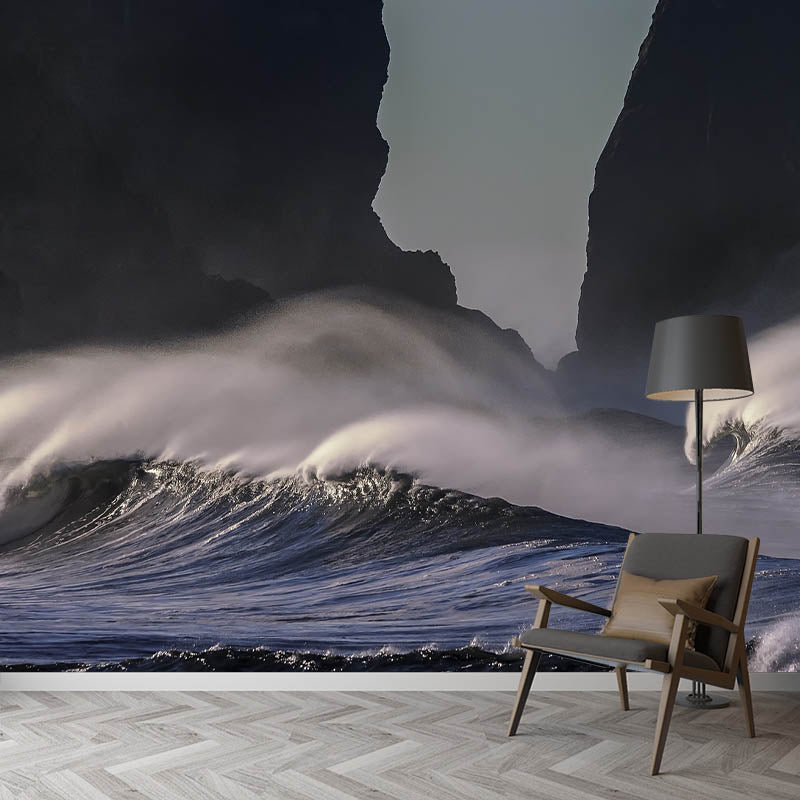 Photography Stain Resistant Wallpaper Bedroom Environmental Indoor Sea Print