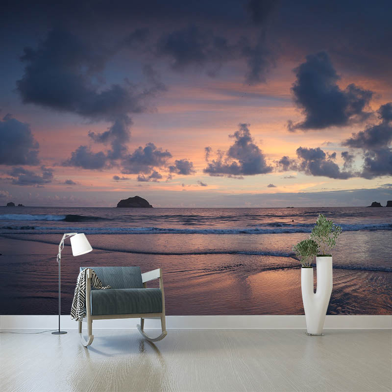 Photography Non-Pasted Environmental Wallpaper Stain Resistant Sea Print Indoor