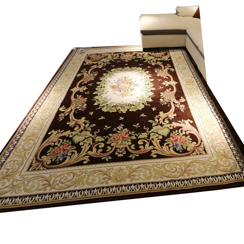 Moroccan Rug Polyester Area Rug Easy Care Carpet for Bedroom