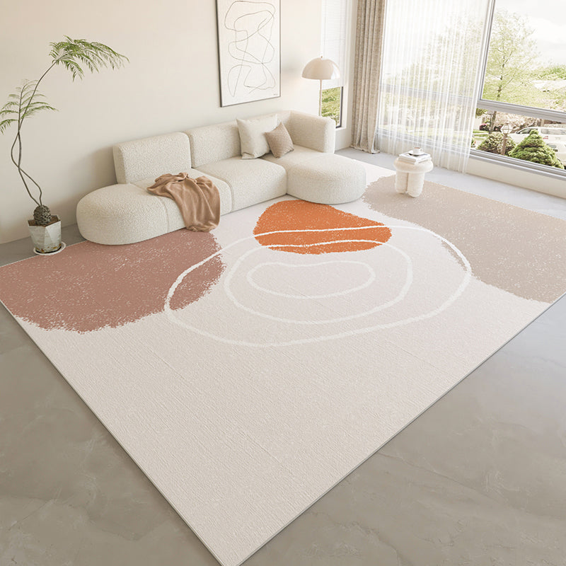 Nordic Area Rug Sparkle Silver Simple Rug Polyester Non-Slip Area Rug for Living Room