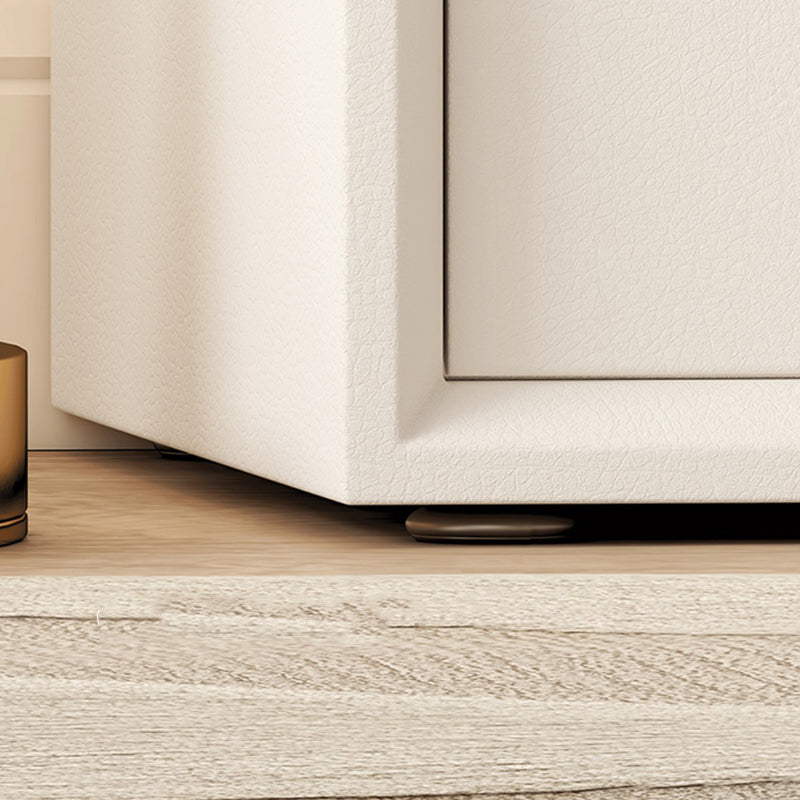 Contemporary Horizontal Double Dresser White Wood Storage Dresser with Drawers for Home