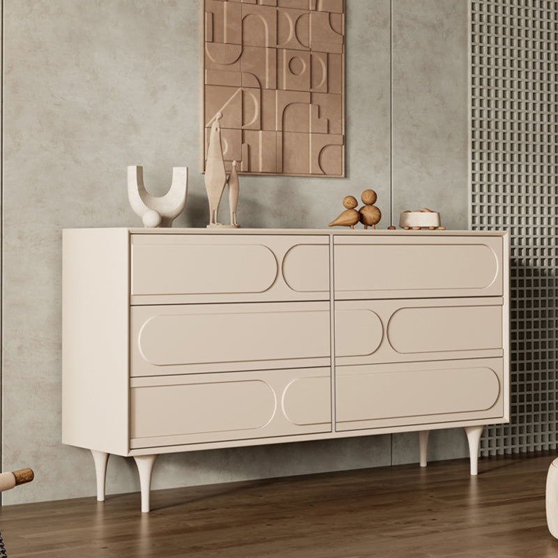 Modernism Horizontal Double Dresser Dresser with Drawers Storage for Bedroom