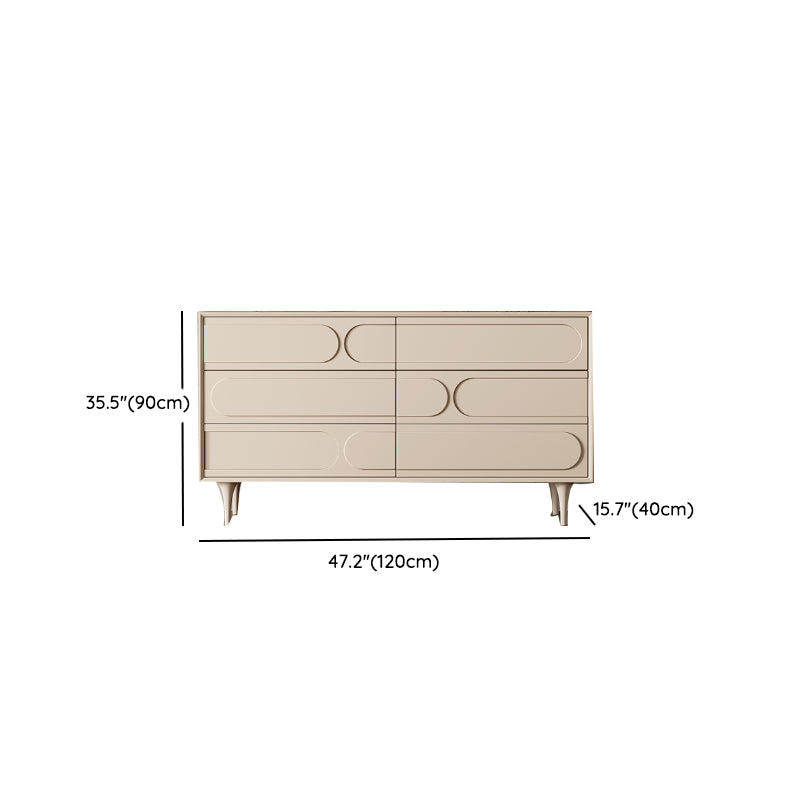 Modernism Horizontal Double Dresser Dresser with Drawers Storage for Bedroom