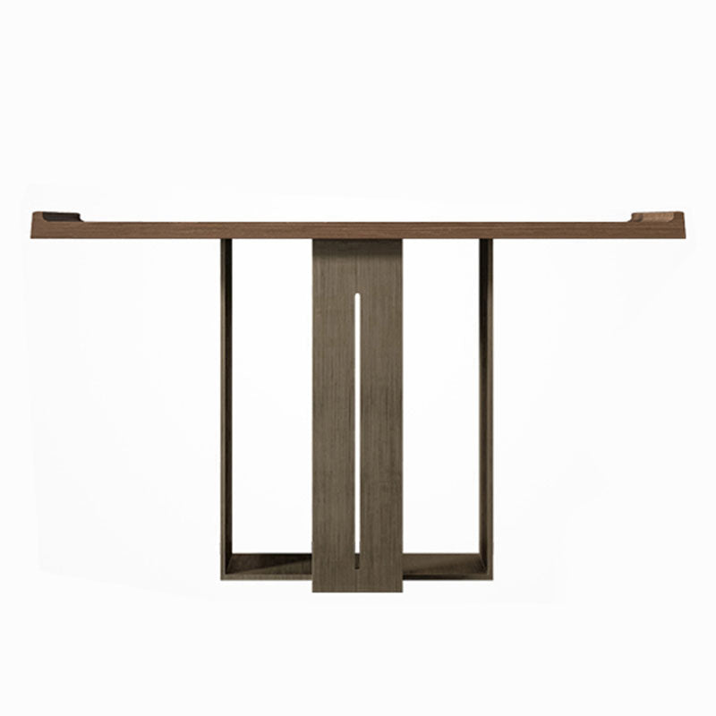 Rectangle Modern Console Table Brown/Black Wood Console Sofa Table