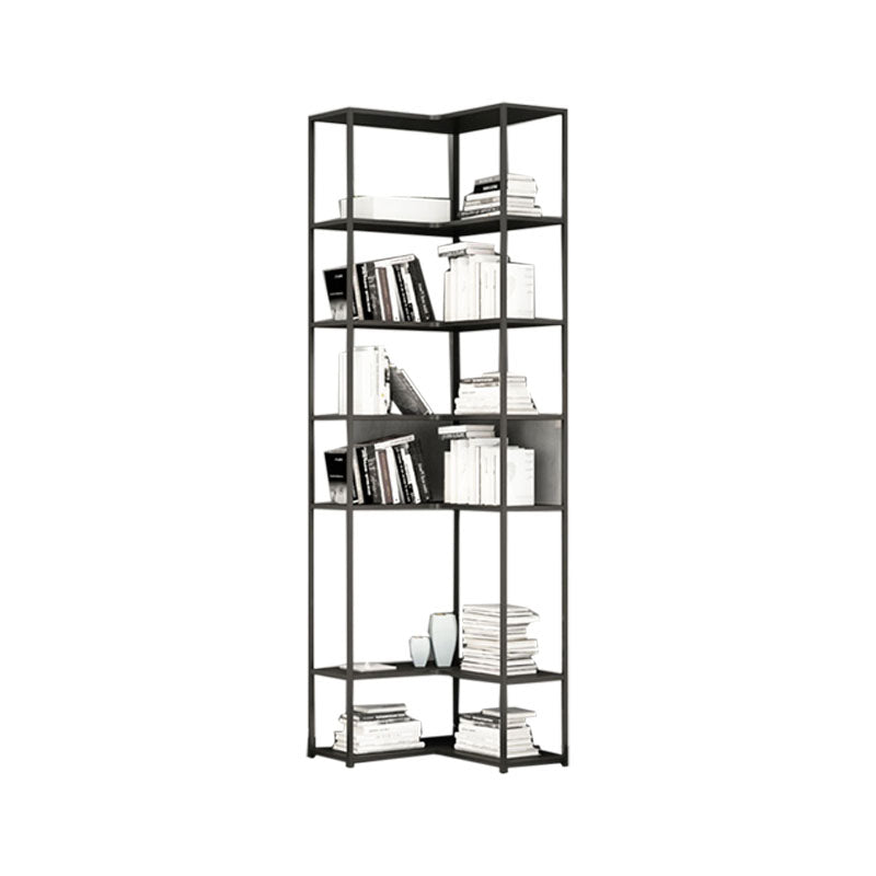 Contemporary Open Back Standard Bookshelf Metal Bookcase for Study Room