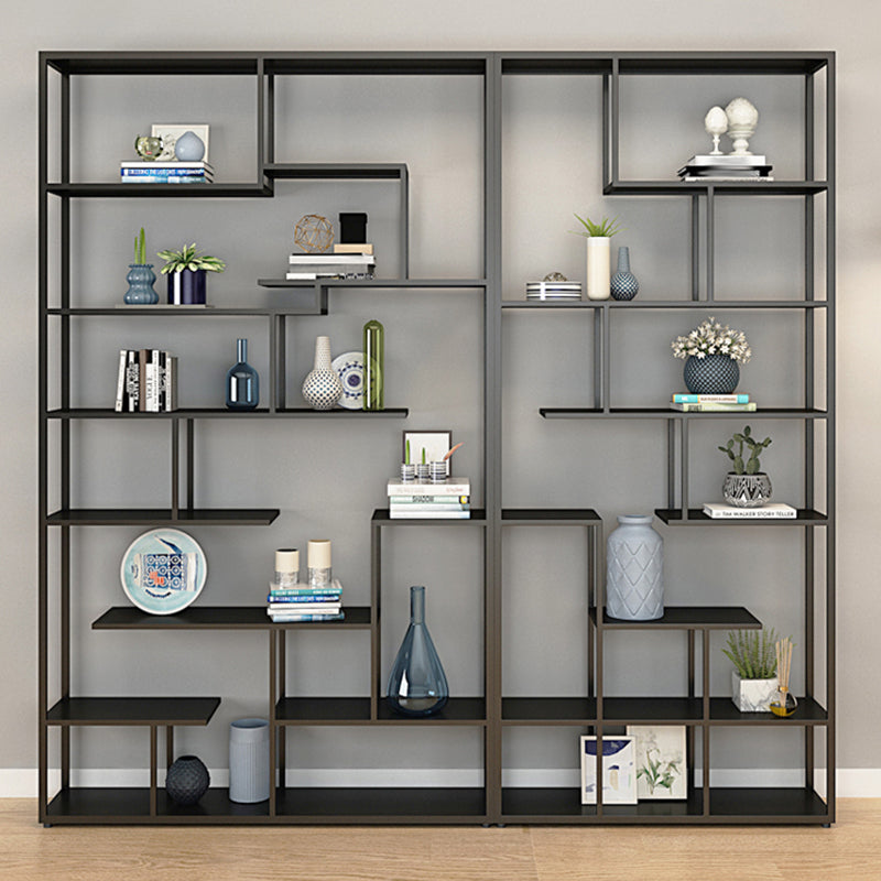 Modern Open Back Standard Bookshelf Metal Bookcase for Home Office