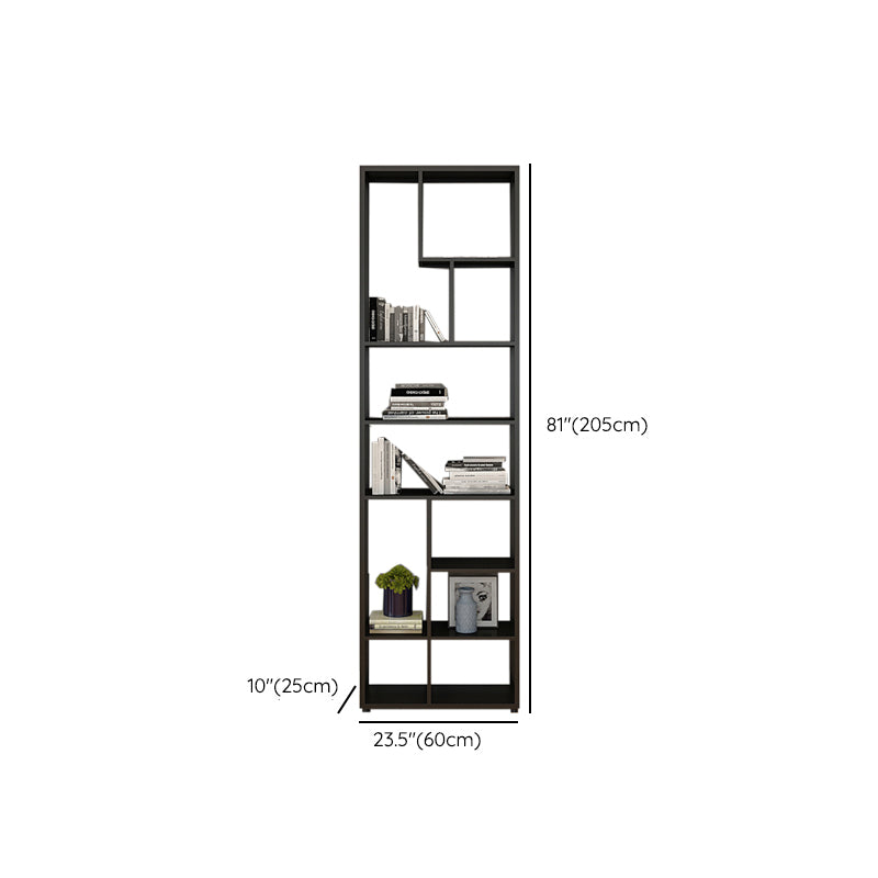 Modern Open Back Standard Bookshelf Metal Bookcase for Home Office