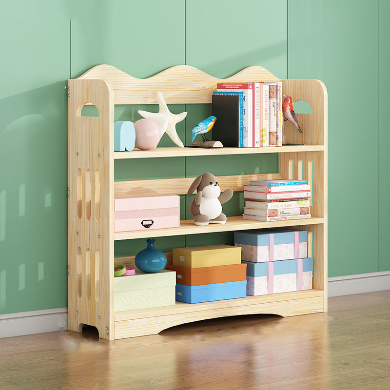 Open Back Standard Bookshelf Wooden Contemporary Bookcase with Shelves