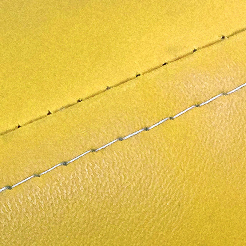 Contemporary Style Footstool Square Leather Foot Stool with 4 Legs