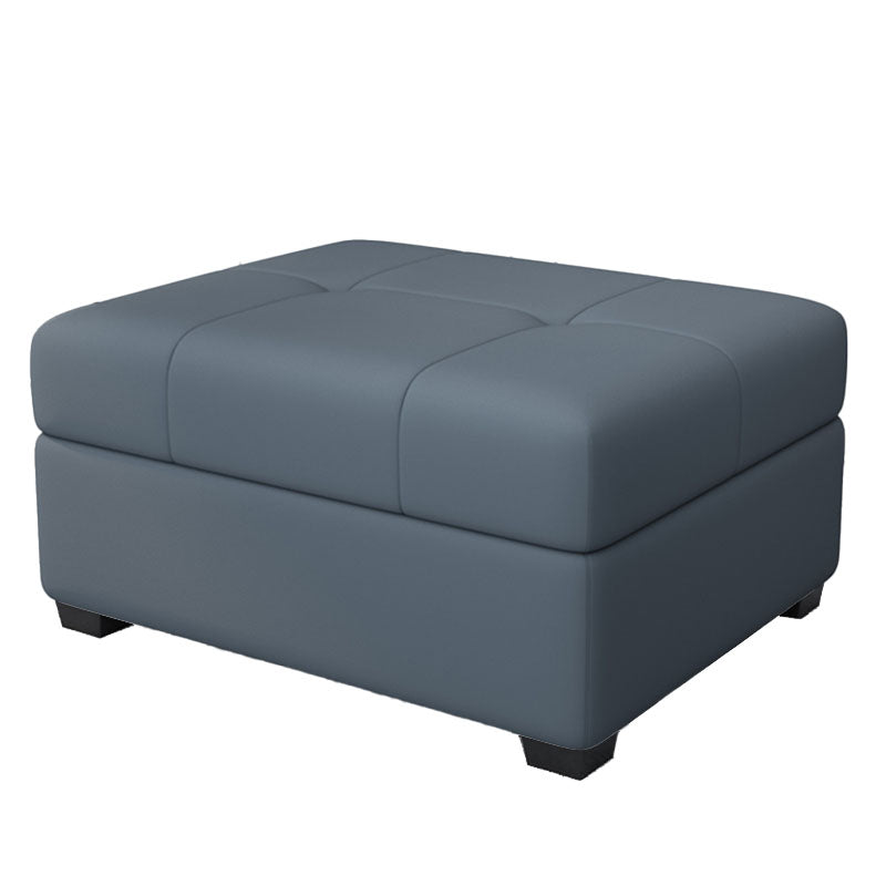 Modern Storage Ottomans Rectangle Leather Storage Ottomans with Legs