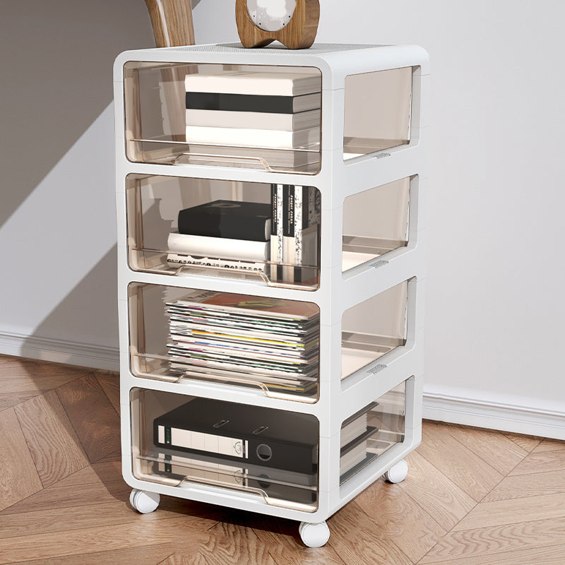 Transparent Vertical Filing Cabinet Modern Plastic Drawers File Cabinet