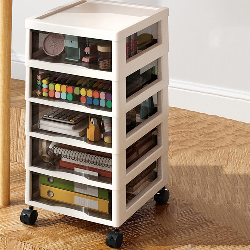 Transparent Vertical Filing Cabinet Modern Plastic Drawers File Cabinet