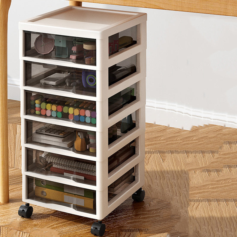 Transparent Vertical Filing Cabinet Modern Plastic Drawers File Cabinet