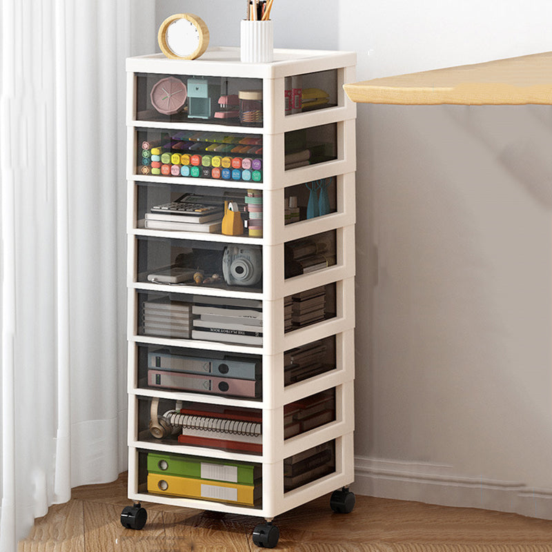 Transparent Vertical Filing Cabinet Modern Plastic Drawers File Cabinet