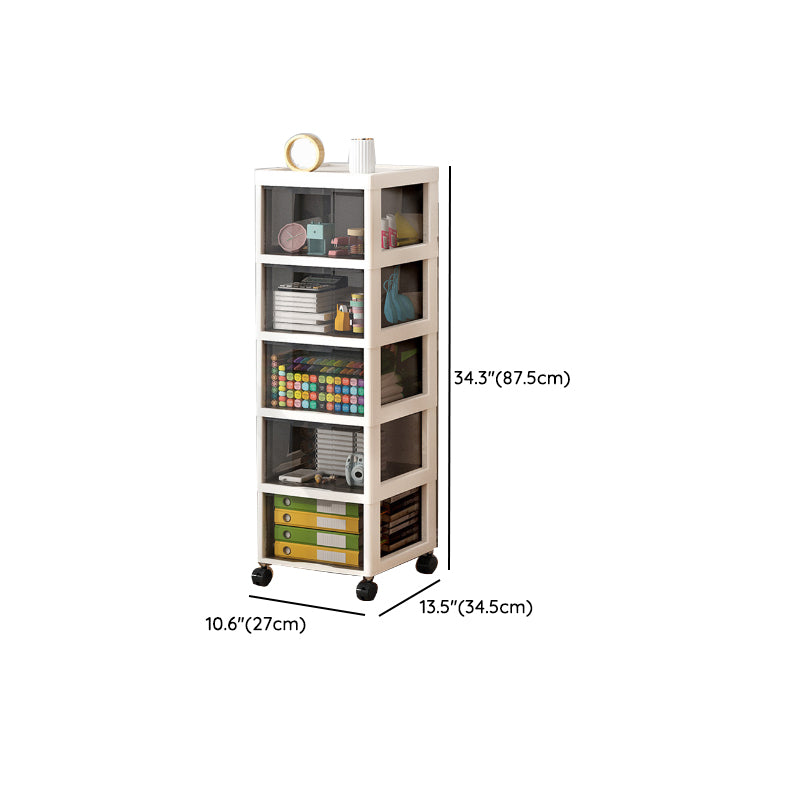 Transparent Vertical Filing Cabinet Modern Plastic Drawers File Cabinet