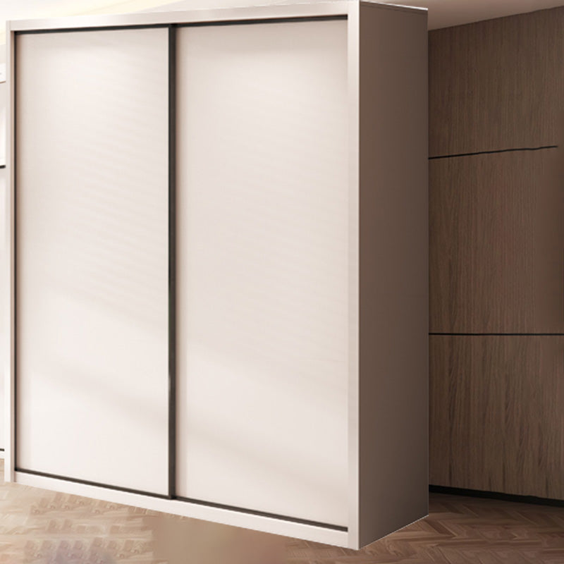 Bedroom Wooden Storage Cabinet Modern Style Armoire with Garment Rod