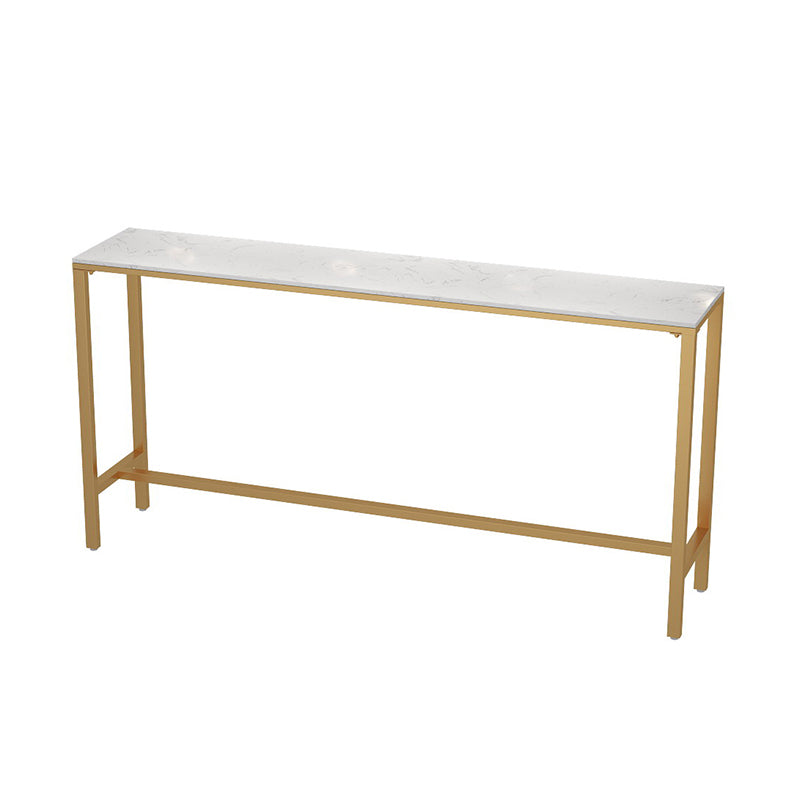 Faux Marble Bar Dining Table Geometric Bar Table for Cafe And Breakroom